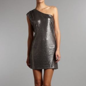 Michael Kors Plus Size Sequin One Shoulder Dress2X